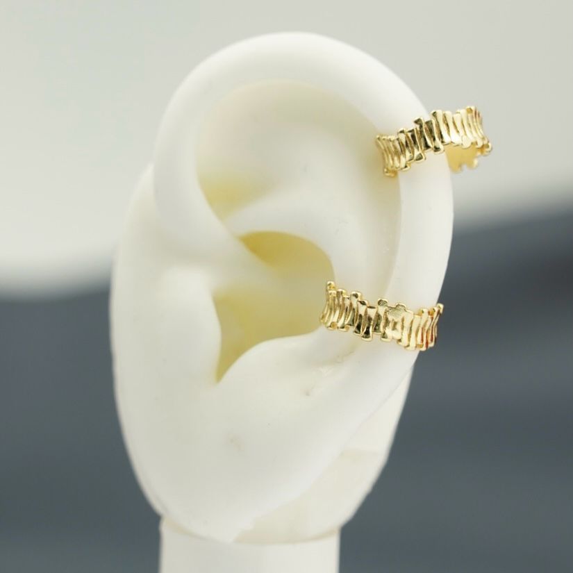 EARCUFF DORADO PLANO PALITOS